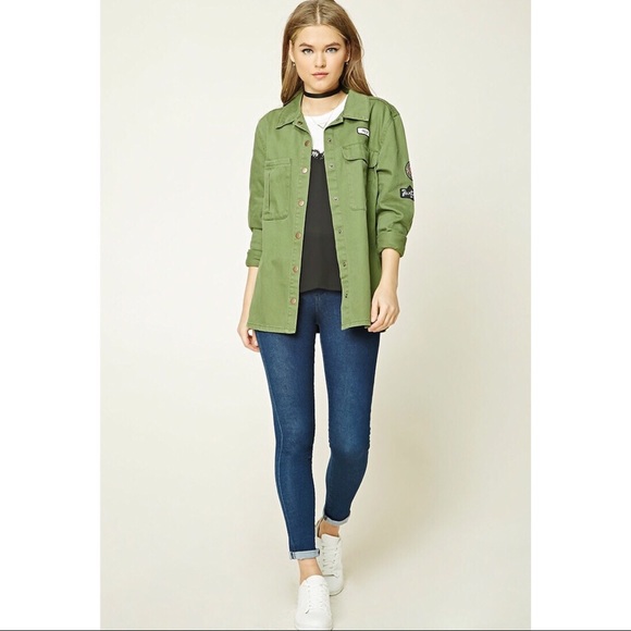 none Jackets & Blazers - BOGOFREE!! Patch Graphic Buttoned Jacket
